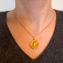 Load image into Gallery viewer, French Dropsy Vercingetorix Gaul 18K Yellow Gold Pendant Locket
