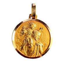 Load image into Gallery viewer, French Saint Christopher 18K Yellow Gold Charm Pendant
