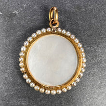 Load image into Gallery viewer, French Virgin Mary Mother of Pearl 18K Yellow Gold Pearl Charm Pendant
