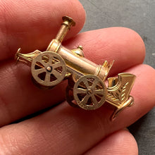 Load image into Gallery viewer, Steam Train Engine 9K Yellow Gold Charm Pendant
