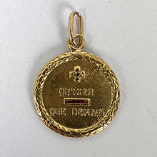 Load image into Gallery viewer, Augis French Plus Hier Ruby Diamond 18K Yellow Gold Love Charm Pendant
