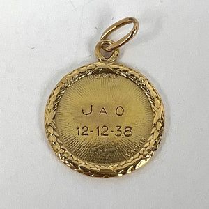 Augis French Plus Hier Ruby Diamond 18K Yellow Gold Love Charm Pendant