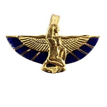 Load image into Gallery viewer, Egyptian Goddess Isis 18K Yellow Gold Pendant
