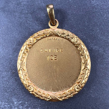Load image into Gallery viewer, Augis French Plus Hier Ruby Diamond 18K Yellow Gold Plated Love Charm Pendant
