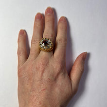 Load image into Gallery viewer, Brown Zircon Diamond 18K Yellow Gold Modernist Ring
