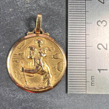 Load image into Gallery viewer, French Saint Christopher 18K Yellow Gold Charm Pendant
