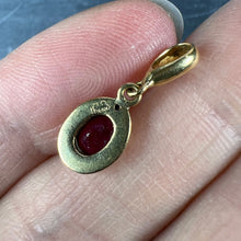 Load image into Gallery viewer, 18K Yellow Gold Natural Ruby Diamond Charm Pendant
