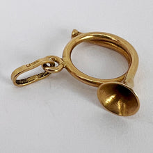 Load image into Gallery viewer, French Horn 18K Yellow Gold Charm Pendant
