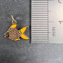 Load image into Gallery viewer, Fish 18K Yellow Gold Enamel Charm Pendant
