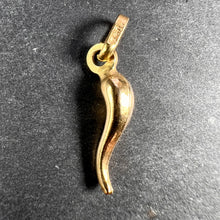 Load image into Gallery viewer, Cornicello Lucky Horn 18K Yellow Gold Charm Pendant
