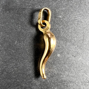 Cornicello Lucky Horn 18K Yellow Gold Charm Pendant