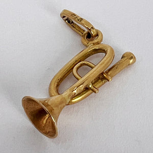 Trumpet 18K Yellow Gold Charm Pendant