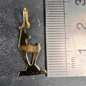 Deer 14K Yellow Gold Charm Pendant