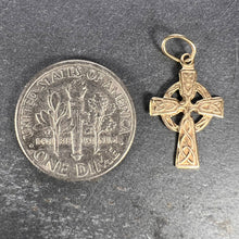 Load image into Gallery viewer, 18K Yellow Gold Celtic Cross Charm Pendant
