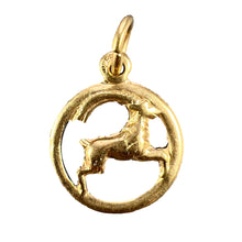 Load image into Gallery viewer, Capricorn Zodiac Goat 14K Gold Charm Pendant
