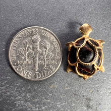 Load image into Gallery viewer, 18K Yellow Gold Wood Turtle Tortoise Charm Pendant
