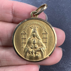 Madonna and Child of Coromoto Venezuela 18K Yellow Gold Pendant Medal