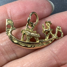 Load image into Gallery viewer, Italian Gondola Boat 18K Yellow Gold Charm Pendant
