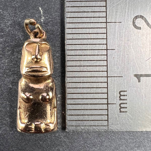 Easter Island Statue 18K Yellow Gold Charm Pendant