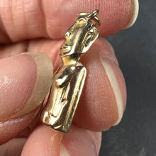 Load image into Gallery viewer, Easter Island Statue 18K Yellow Gold Charm Pendant
