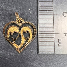 Load image into Gallery viewer, French 18K Yellow Gold Lovers Love Heart Charm Pendant
