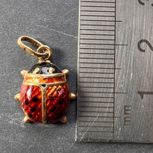 Load image into Gallery viewer, Ladybird 18K Yellow Gold Enamel Charm Pendant
