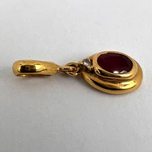 Load image into Gallery viewer, 18K Yellow Gold Natural Ruby Diamond Charm Pendant
