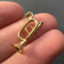 Load image into Gallery viewer, Trumpet 18K Yellow Gold Charm Pendant
