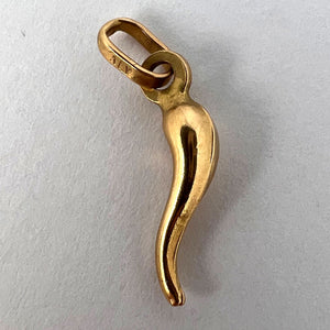 Cornicello Lucky Horn 18K Yellow Gold Charm Pendant