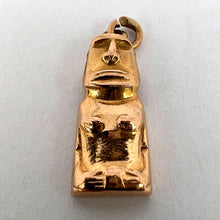 Load image into Gallery viewer, Easter Island Statue 18K Yellow Gold Charm Pendant
