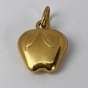 Apple 18K Yellow Gold Fruit Charm Pendant