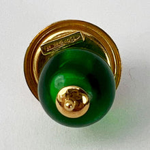 Load image into Gallery viewer, Sphere 18K Yellow Gold Green Charm Pendant
