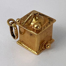 Load image into Gallery viewer, Coffee Grinder 18K Yellow Gold Charm Pendant
