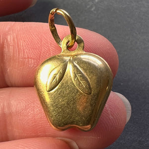 Apple 18K Yellow Gold Fruit Charm Pendant