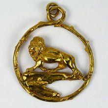 Load image into Gallery viewer, Zodiac Leo 18K Yellow Gold Lion Charm Pendant
