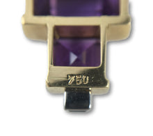 Load image into Gallery viewer, Amethyst Gold Diamond Pendant Necklace
