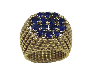 French Sapphire Gold Ring, circa 1950