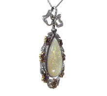 Load image into Gallery viewer, Belle Epoque Opal Diamond Amethyst Necklace Pendant
