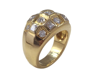 Princess Cut Diamond 18K Gold Ring