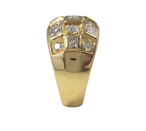 Princess Cut Diamond 18K Gold Ring