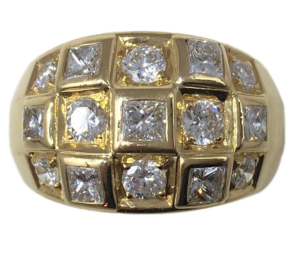 Princess Cut Diamond 18K Gold Ring