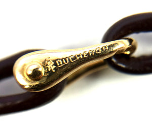 Boucheron Gold Leather 'Nautilus' Necklace
