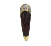 Load image into Gallery viewer, French 18K Gold Wood Diamond Philippine style Ring
