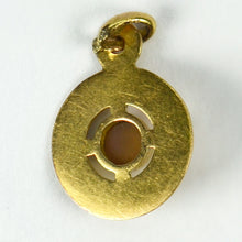 Load image into Gallery viewer, Mini September Constancy Yellow Gold Enamel Libra Zodiac Charm Pendant
