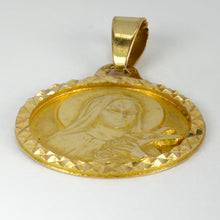 Load image into Gallery viewer, French 18K Yellow Gold Saint Therese Charm Pendant
