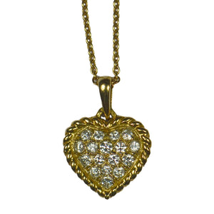 Van Cleef & Arpels Diamond Gold Heart Pendant Necklace