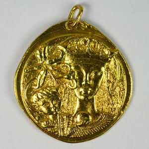 Virgin of the Lilies 18K Yellow Gold Pendant