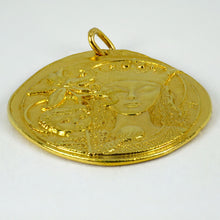 Load image into Gallery viewer, Virgin of the Lilies 18K Yellow Gold Pendant
