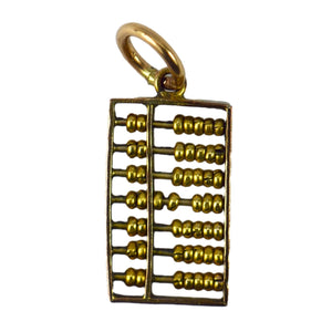 14K Yellow Gold Abacus Charm Pendant