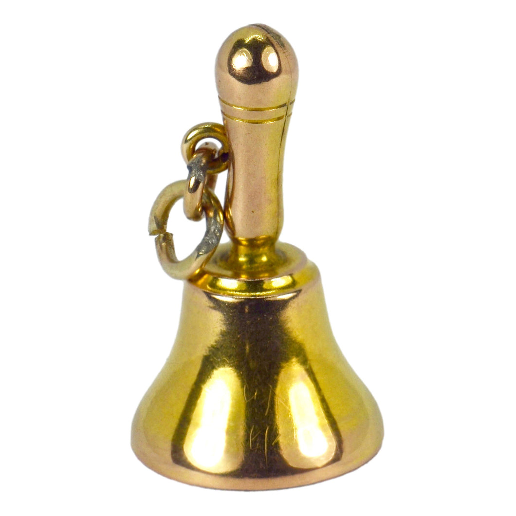 9K Yellow Gold Bell Charm Pendant
